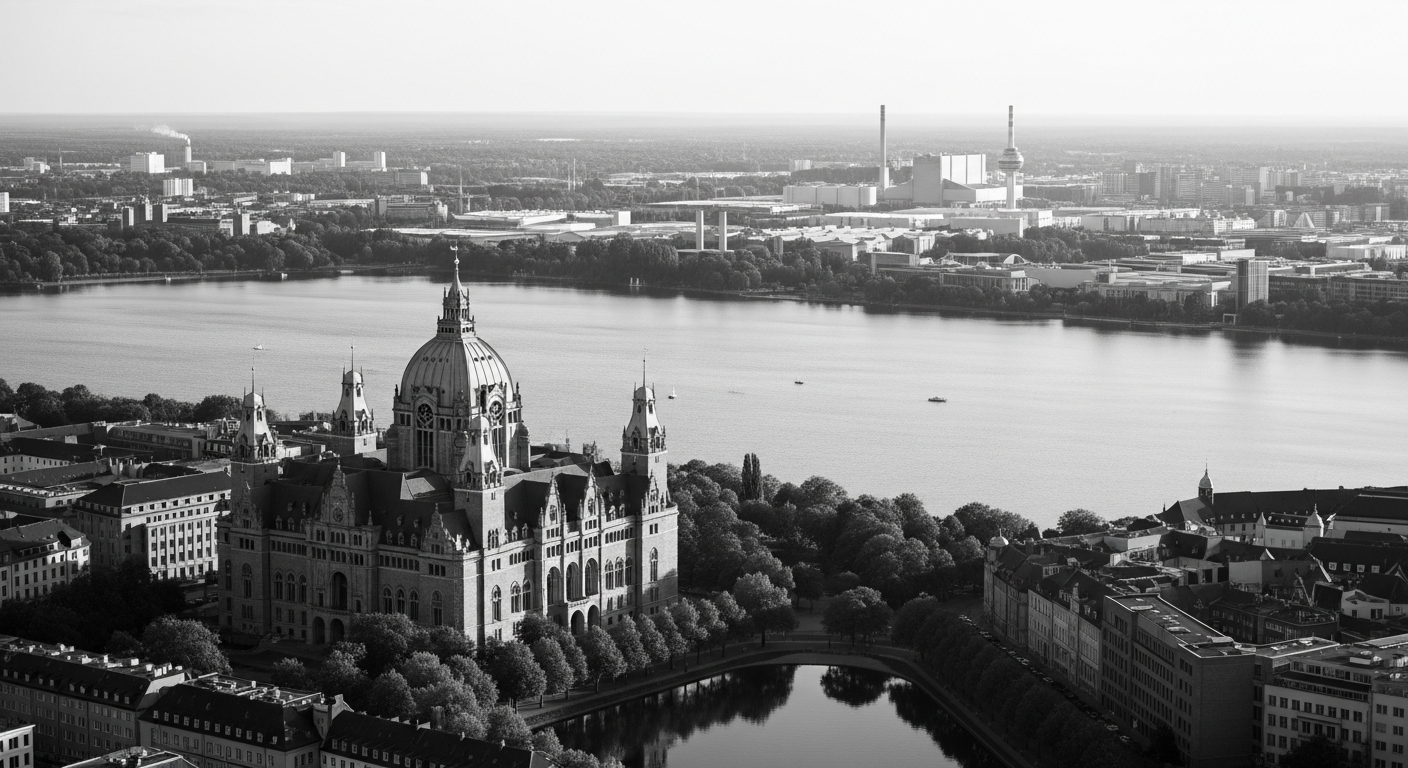 Hannovers Neues Rathaus und Maschsee