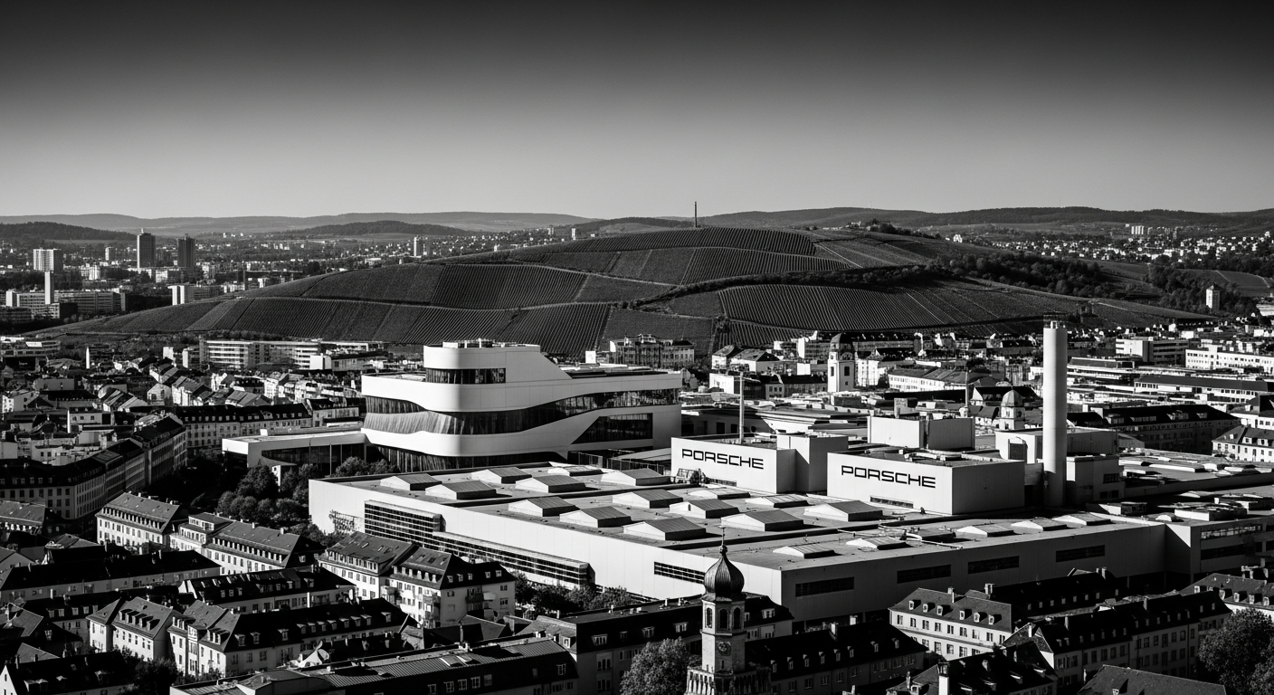 Stuttgarter Industrielandschaft mit Weinbergen